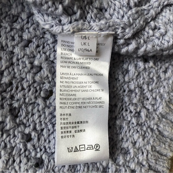 Anthropologie Pilcro Textured Wide Neck Cotton Sweater Size L - Picture 5 of 12